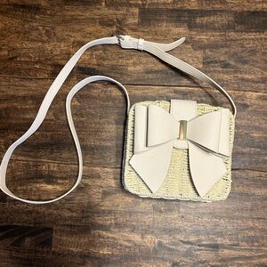 Poppy Bowtie Straw Crossbody